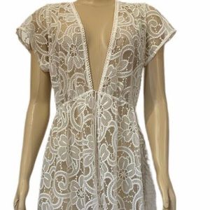 Victorias Secret Bridal Sleep Nightgown Beach Cover Up Medium / Large New